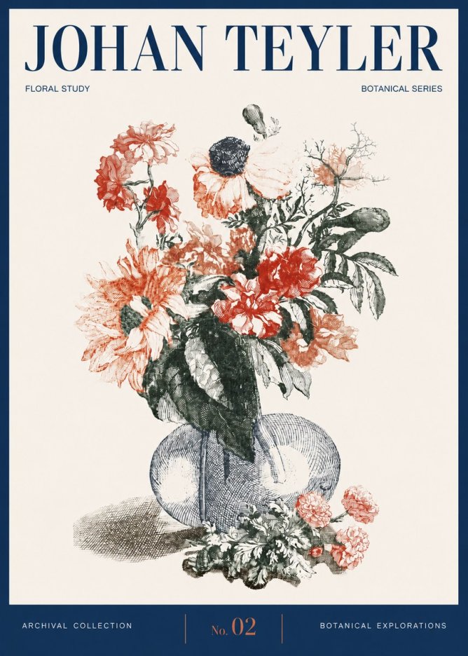 Johan Teyler Floral Study No2 - Plakát