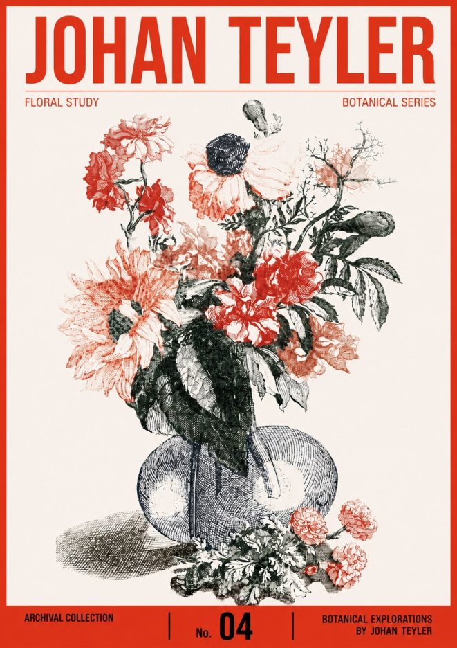 Johan Teyler Floral Study No4 - Plakát