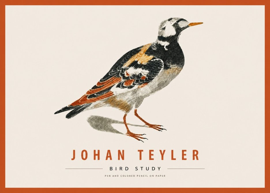 Johan Teyler Bird Study IV No2 - Plakát