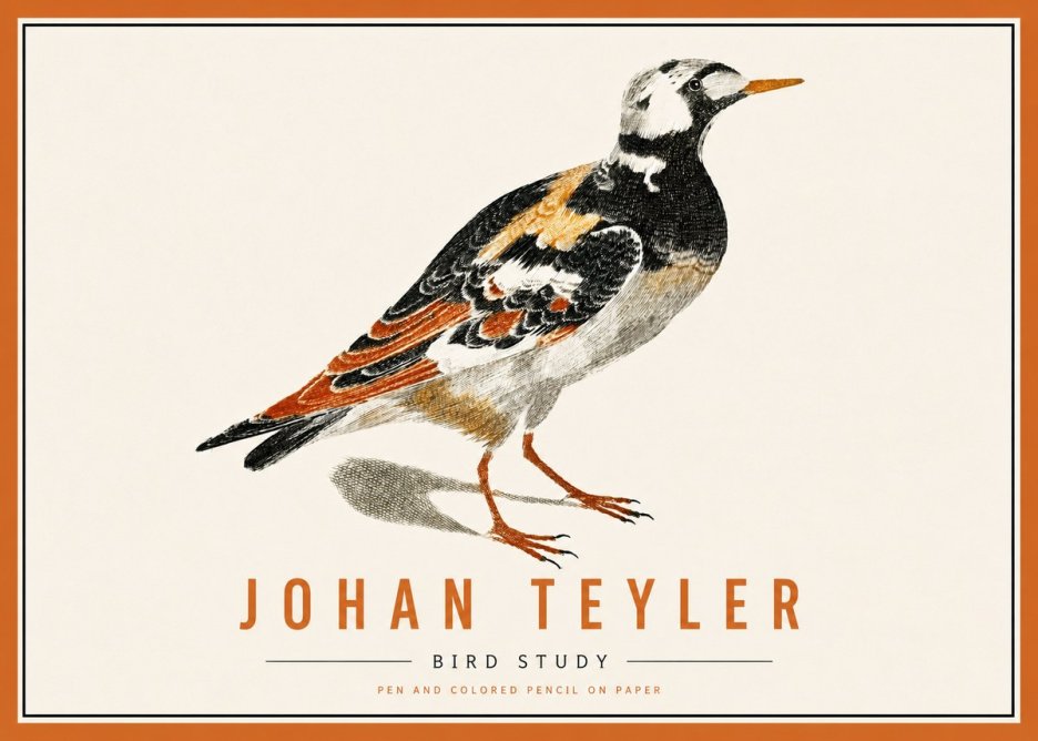 Johan Teyler Bird Study IV No5 - Plakát