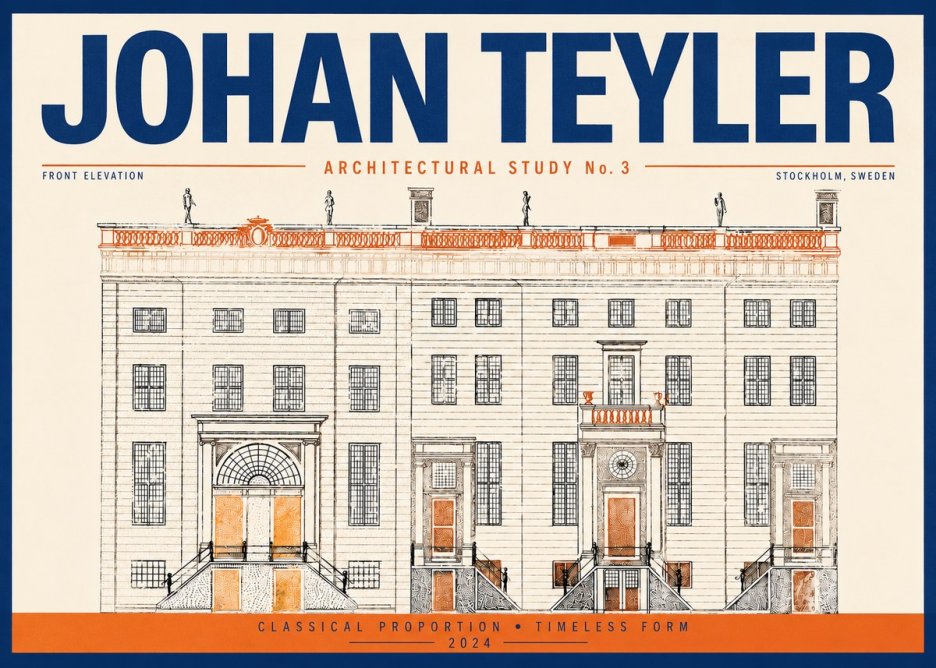 Johan Teyler Architectural Study VI No4 - Plakát