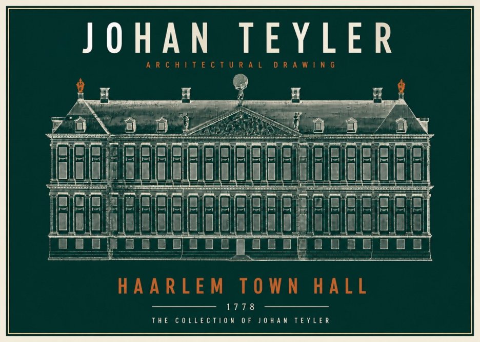 Johan Teyler Haarlem Town Hall - Elevation - 1778 No4 - Plakát