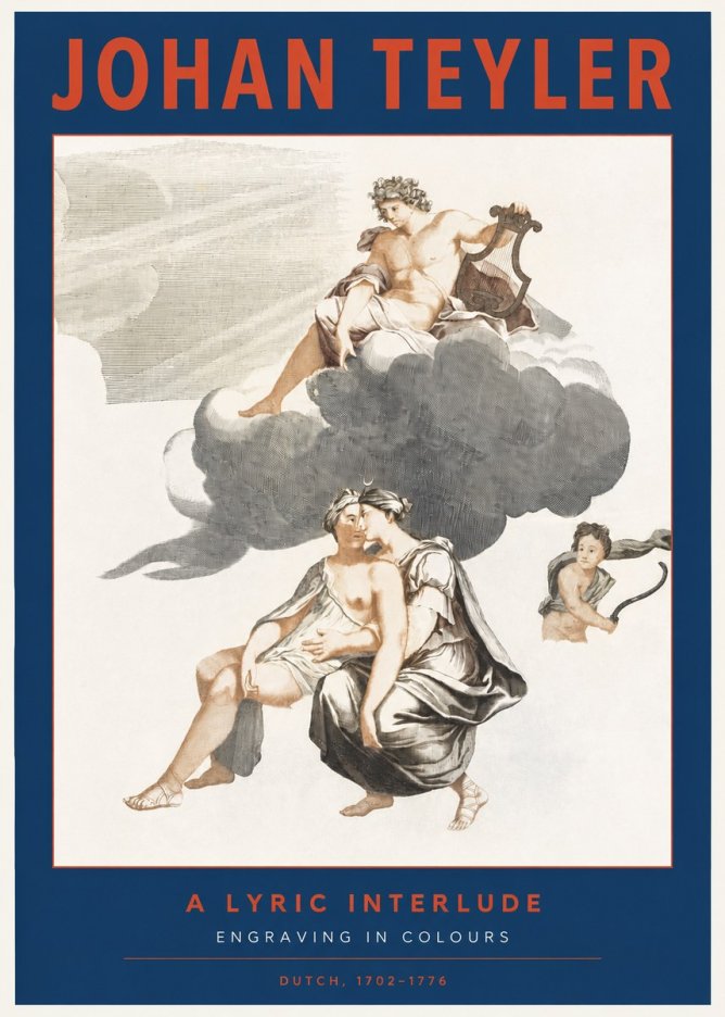 Johan Teyler Allegory of Music and Love No3 - Plakát