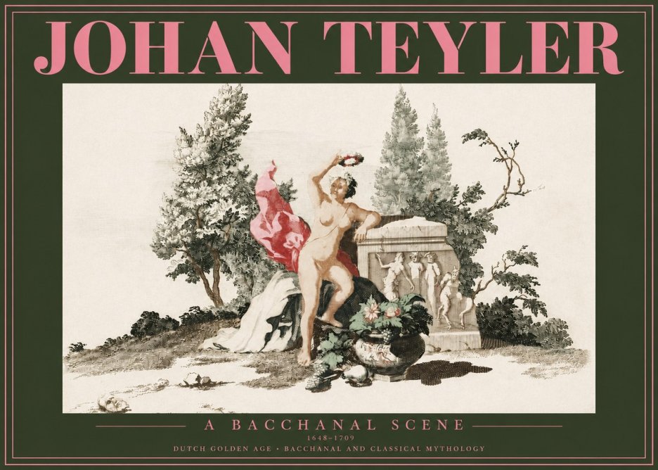 Johan Teyler A Bacchanal Scene No2 - Plakát