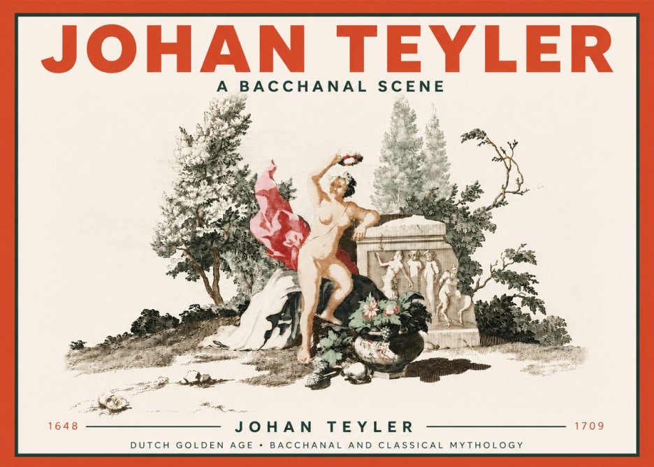 Johan Teyler A Bacchanal Scene No4 - Plakát
