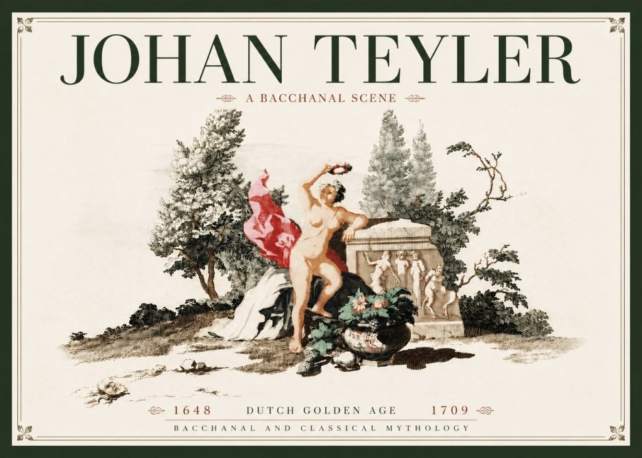 Johan Teyler A Bacchanal Scene No5 - Plakát