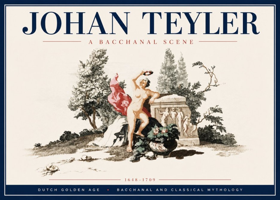 Johan Teyler A Bacchanal Scene No6 - Plakát