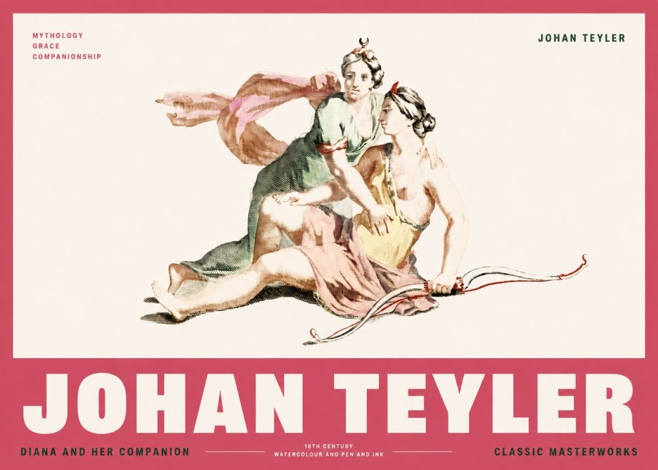 Johan Teyler Diana and Her Companion No2 - Plakát