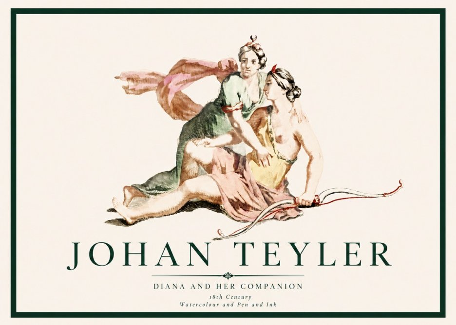Johan Teyler Diana and Her Companion No3 - Plakát