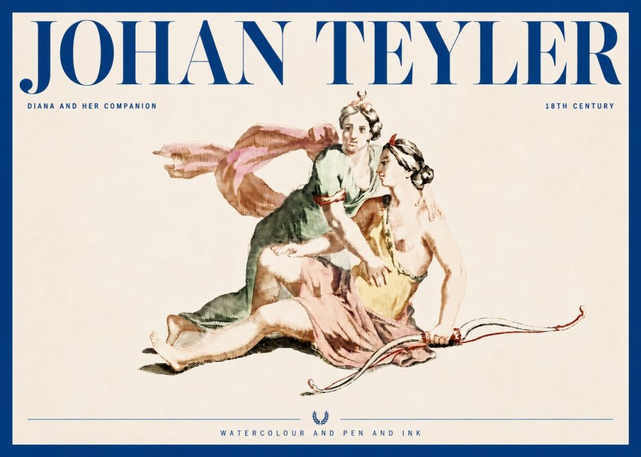 Johan Teyler Diana and Her Companion No4 - Plakát