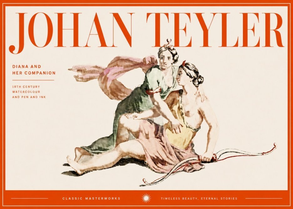 Johan Teyler Diana and Her Companion No5 - Plakát