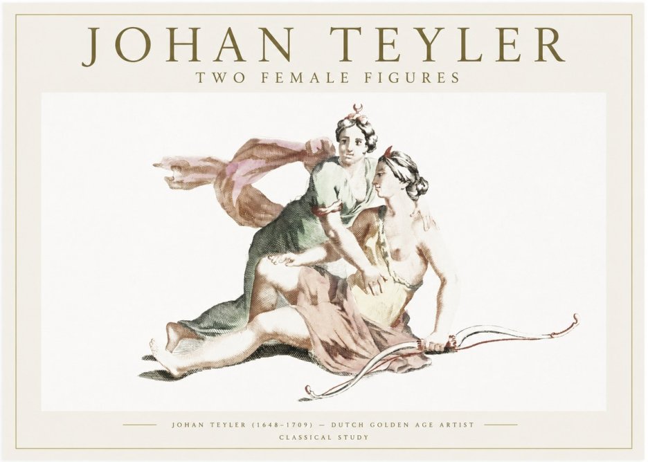 Johan Teyler Diana and Her Companion No6 - Plakát
