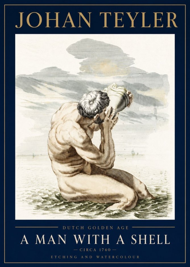 Johan Teyler A Man with a Shell No3 - Plakát