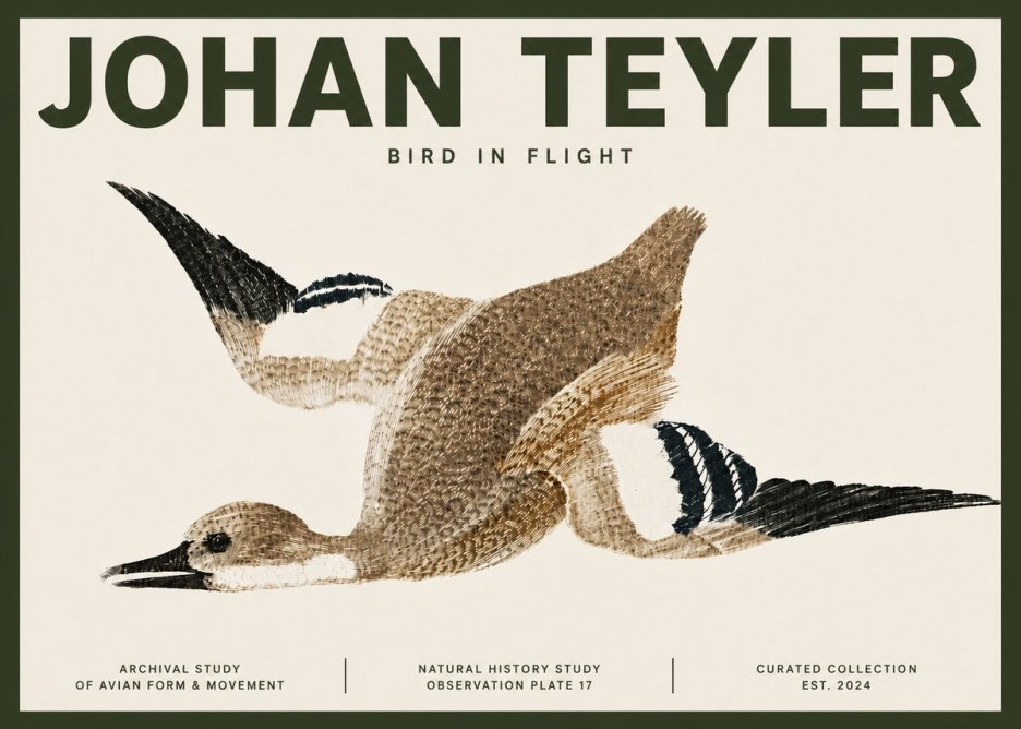Johan Teyler Bird in Flight II No4 - Plakát