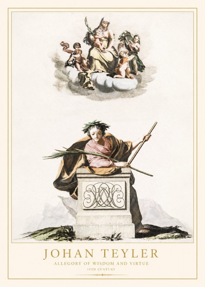 Johan Teyler Allegory of Wisdom and Virtue No1 - Plakát