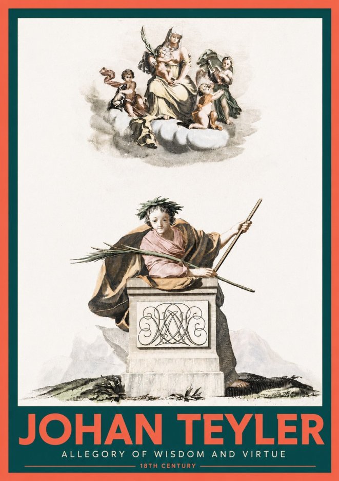 Johan Teyler Allegory of Wisdom and Virtue No2 - Plakát