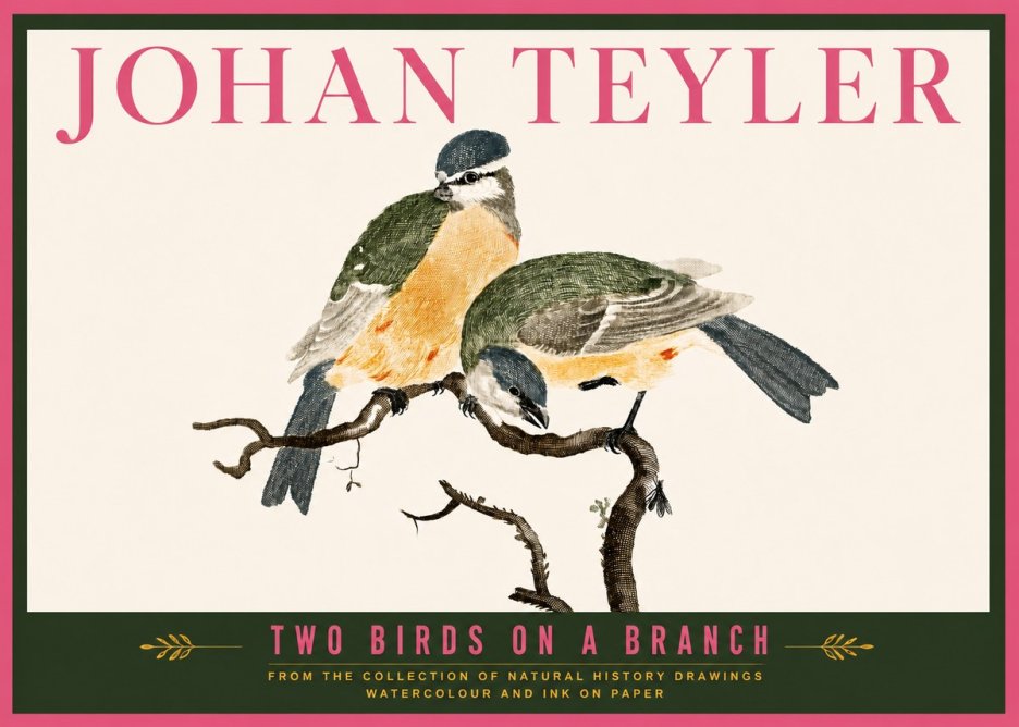 Johan Teyler Two Birds on a Branch No6 - Plakát