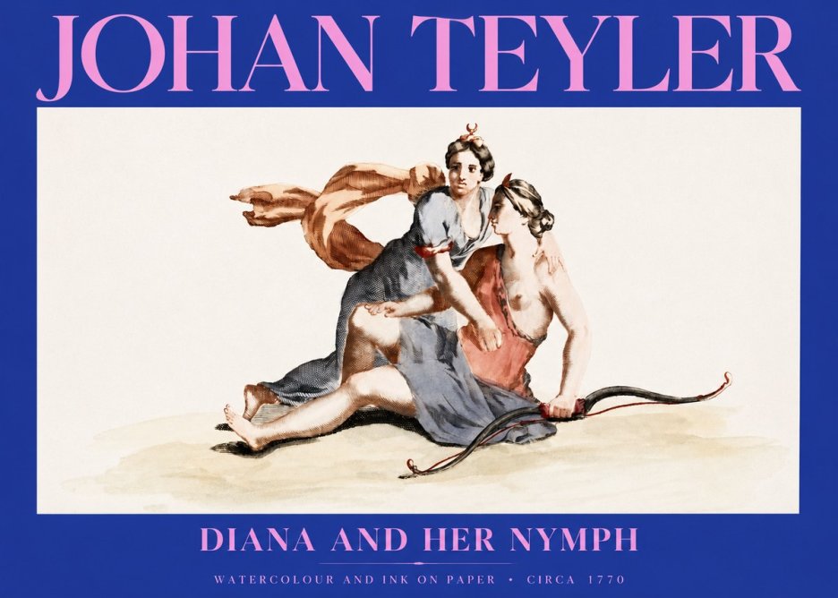 Johan Teyler Diana and Her Nymph No2 - Plakát