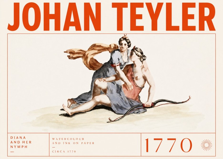 Johan Teyler Diana and Her Nymph No3 - Plakát