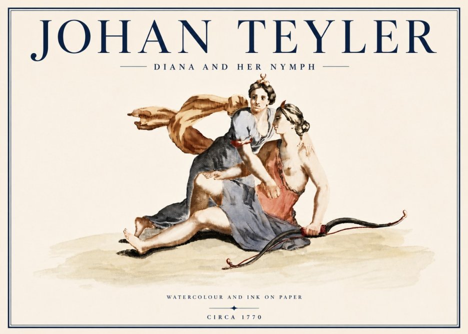 Johan Teyler Diana and Her Nymph No6 - Plakát