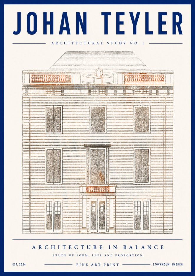 Johan Teyler Architectural Study No. 1 II No4 - Plakát