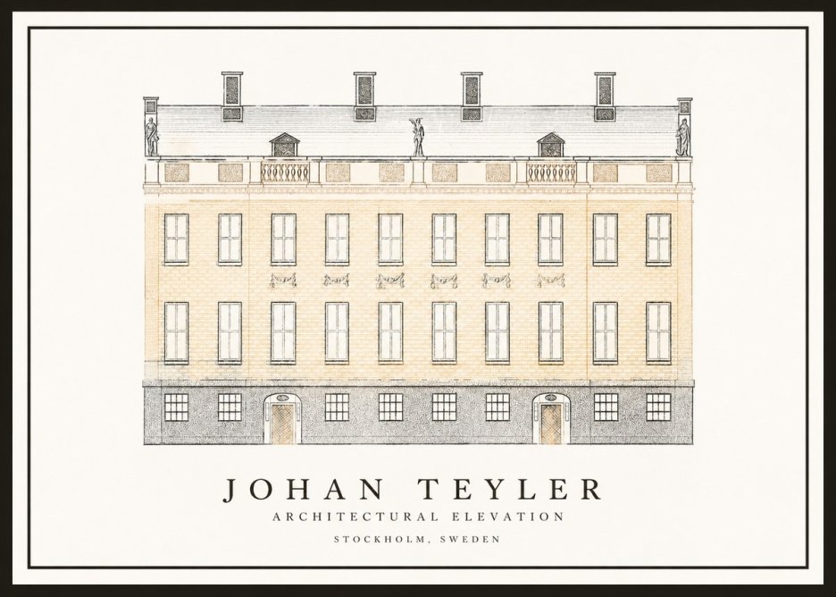 Johan Teyler Architectural Elevation No1 - Plakát