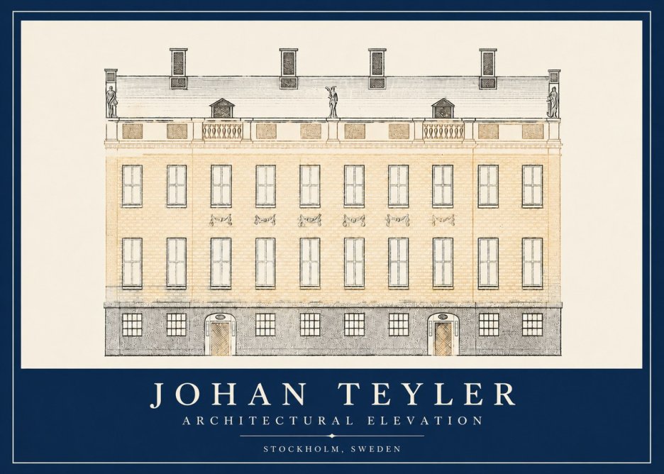 Johan Teyler Architectural Elevation No2 - Plakát