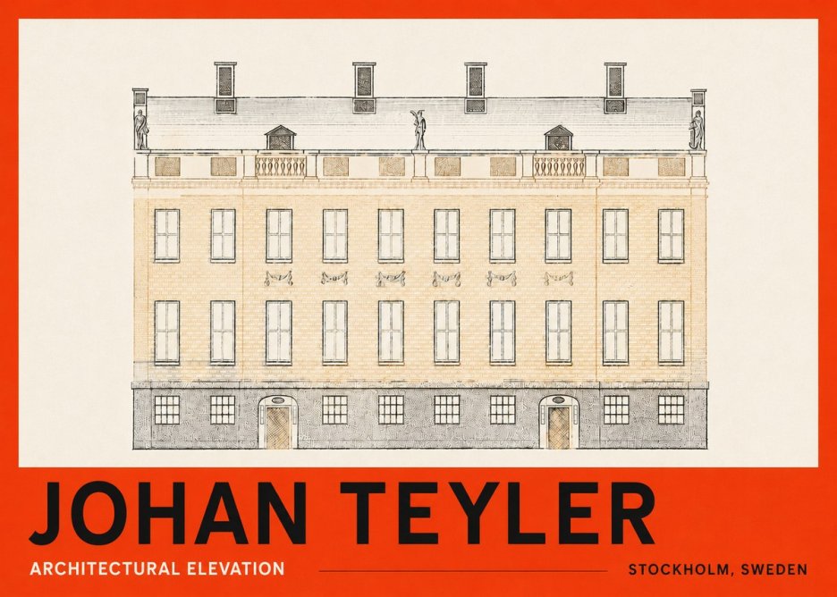 Johan Teyler Architectural Elevation No3 - Plakát