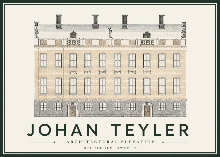 Johan Teyler Architectural Elevation No4 - Plakát
