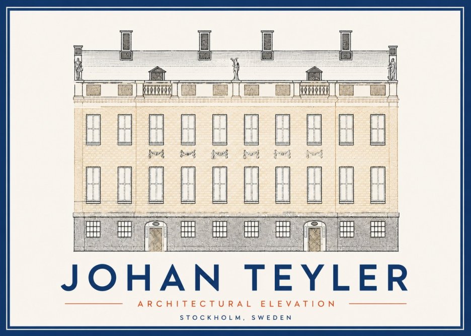 Johan Teyler Architectural Elevation No5 - Plakát