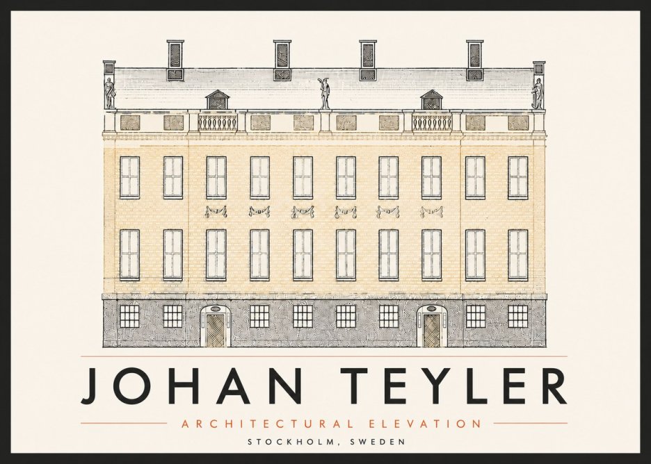 Johan Teyler Architectural Elevation No6 - Plakát