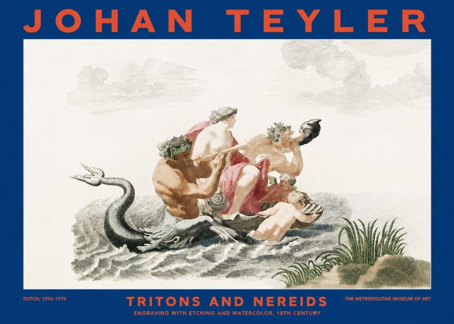 Johan Teyler Tritons and Nereids No2 - Plakát