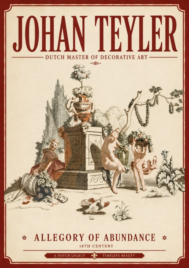 Johan Teyler Allegory of Abundance No3 - Plakát