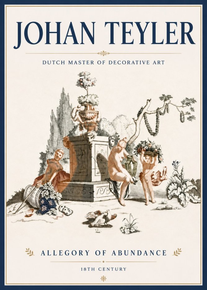 Johan Teyler Allegory of Abundance No5 - Plakát