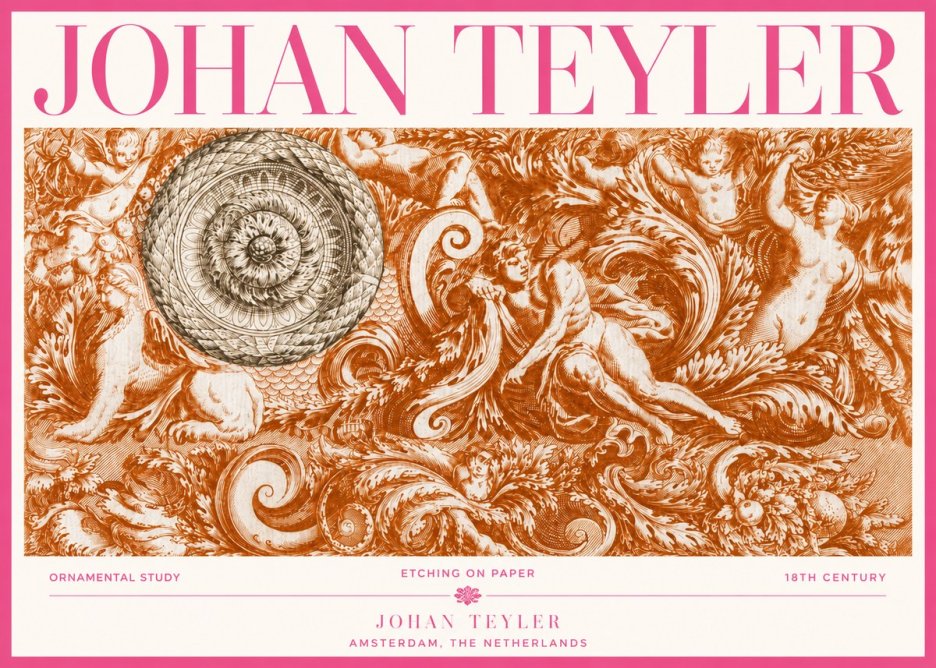 Johan Teyler Ornamental Study No3 - Plakát