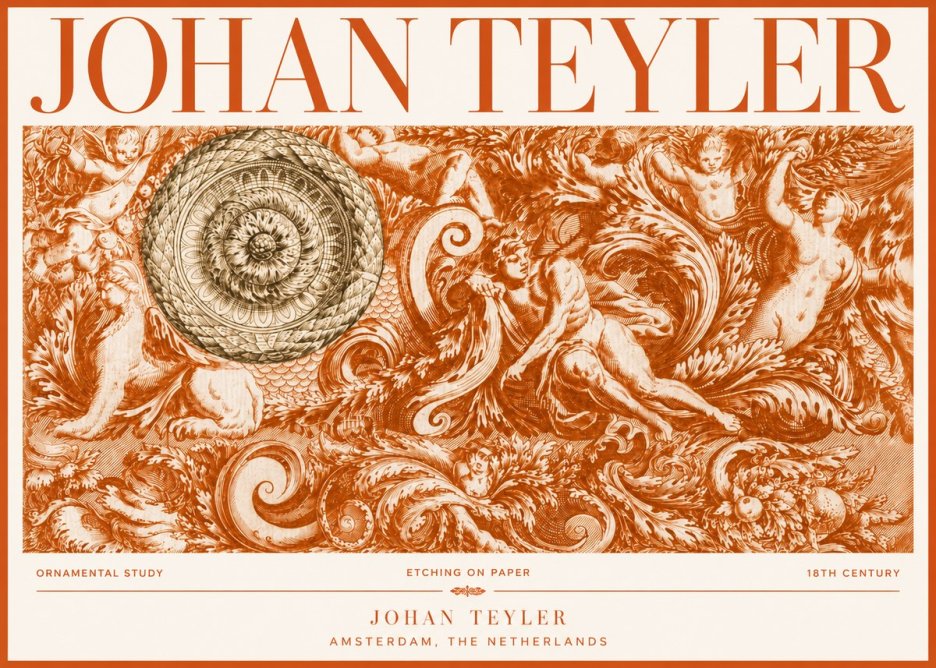 Johan Teyler Ornamental Study No4 - Plakát