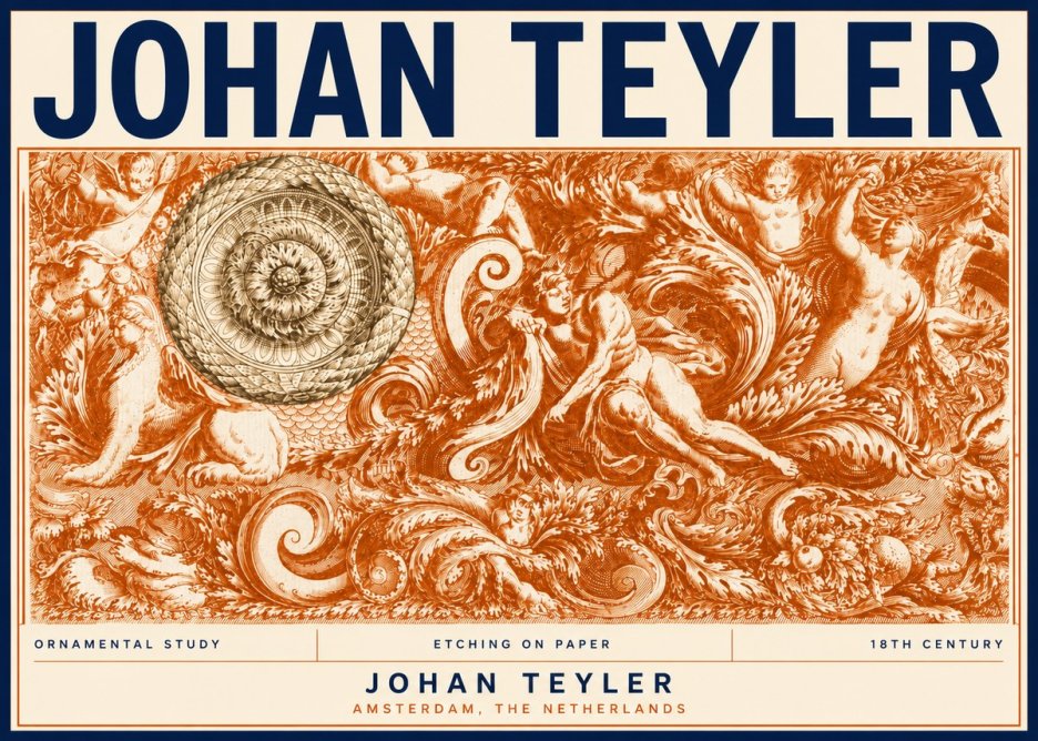 Johan Teyler Ornamental Study No5 - Plakát