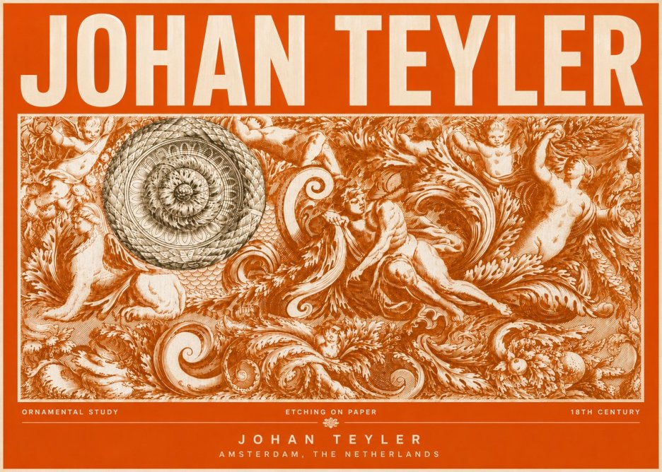 Johan Teyler Ornamental Study No6 - Plakát