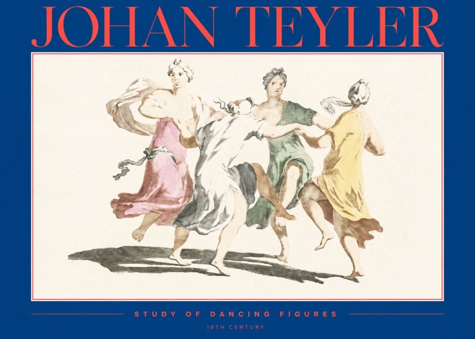 Johan Teyler Study of Dancing Figures No2 - Plakát