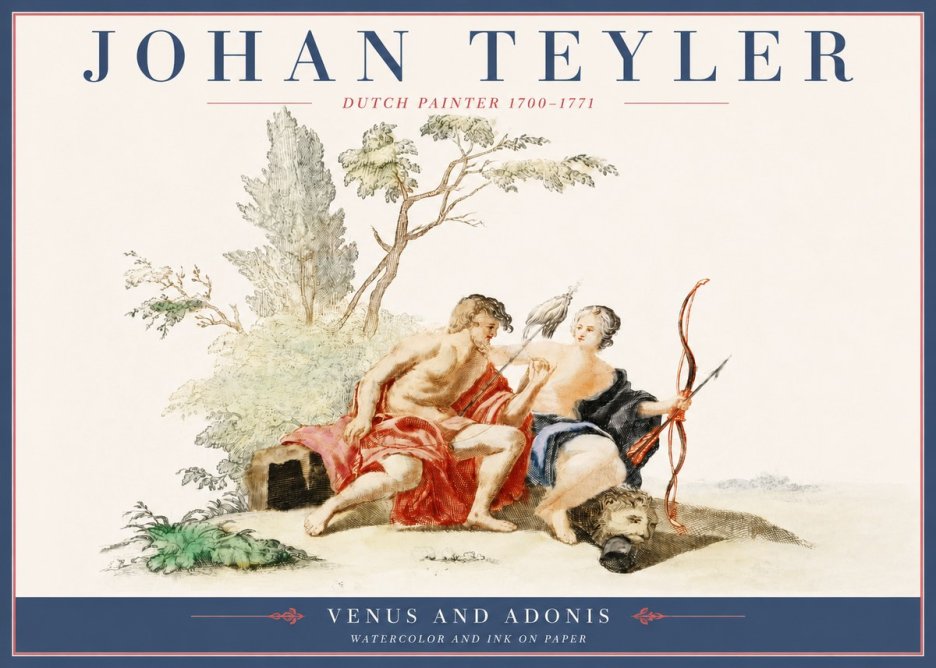 Johan Teyler Venus and Adonis No4 - Plakát