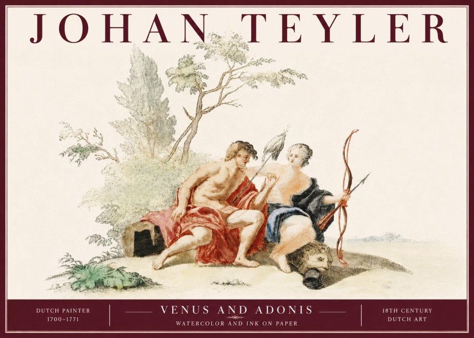 Johan Teyler Venus and Adonis No5 - Plakát