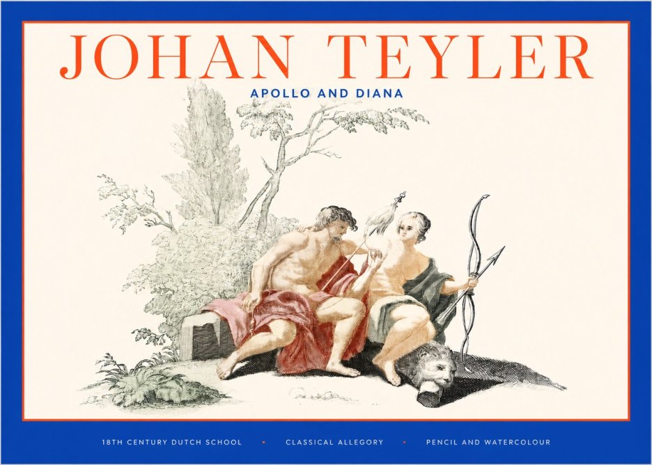 Johan Teyler Classical Study with Cupid and Symbols No6 - Plakát