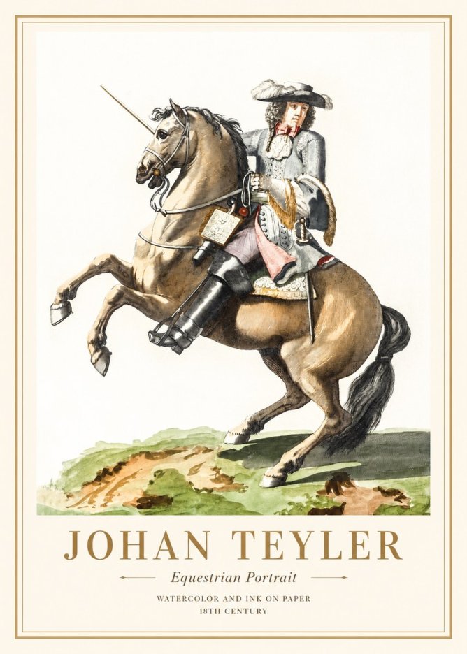 Johan Teyler Equestrian Portrait No1 - Plakát