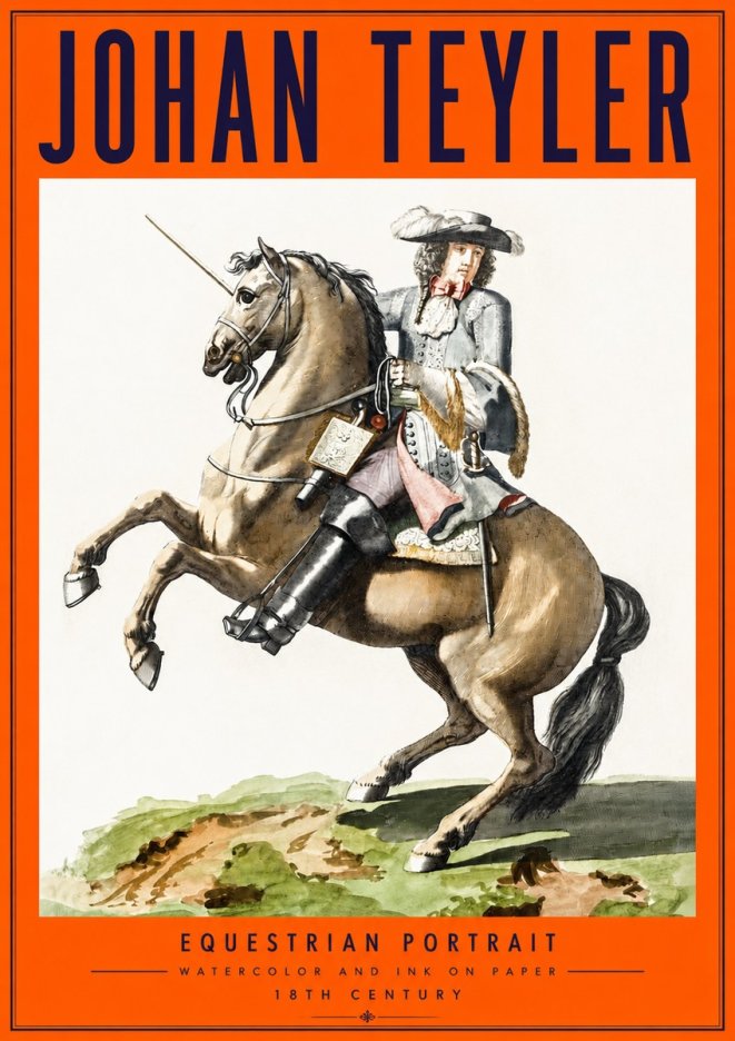 Johan Teyler Equestrian Portrait No2 - Plakát