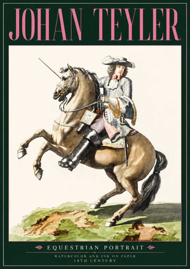Johan Teyler Equestrian Portrait No3 - Plakát