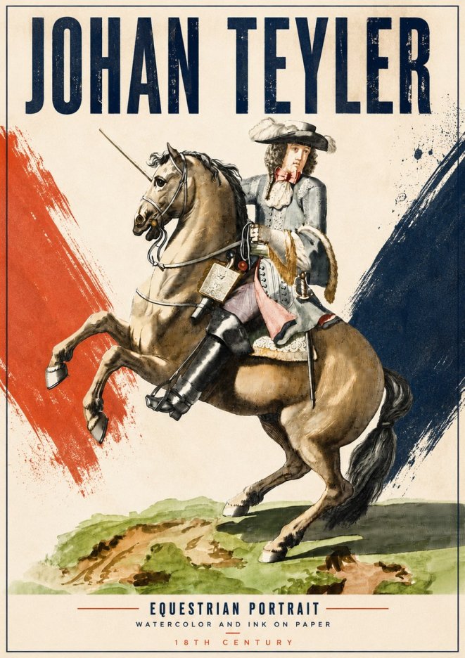 Johan Teyler Equestrian Portrait No5 - Plakát