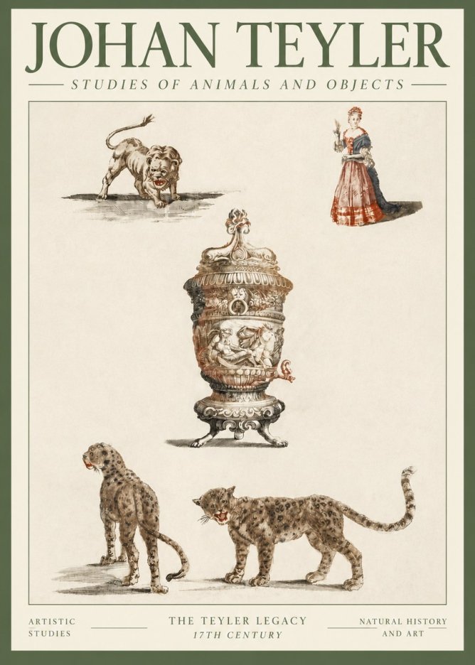 Johan Teyler Studies of Animals and Objects No3 - Plakát