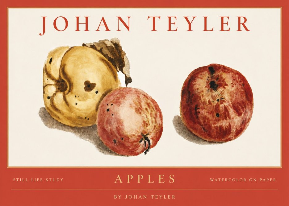 Johan Teyler Apples - Watercolor No3 - Plakát
