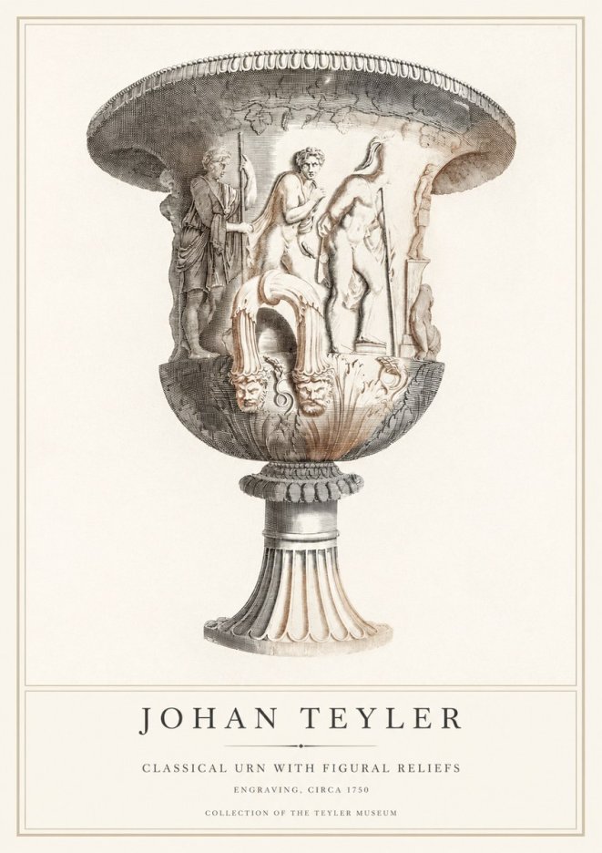 Johan Teyler Classical Urn with Figural Reliefs I No1 - Plakát