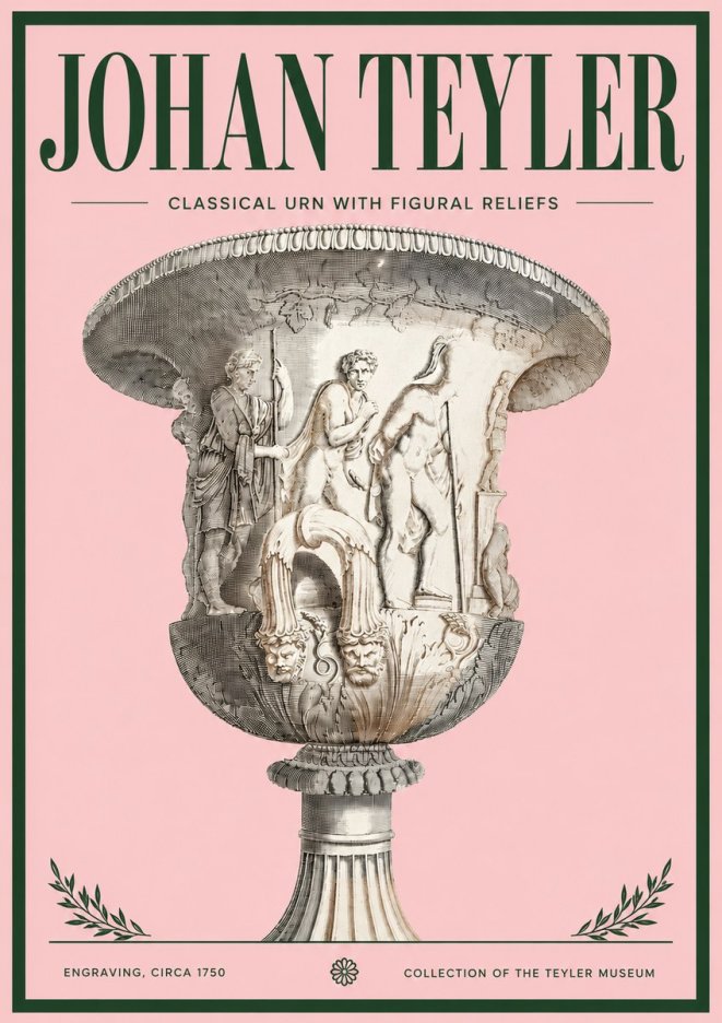 Johan Teyler Classical Urn with Figural Reliefs I No4 - Plakát